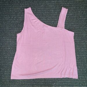 CAbi Light Pink One-Shoulder Tank Top